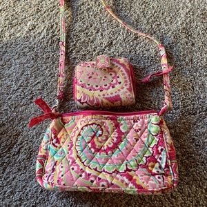 Vera Bradley mini bag and wallet combo